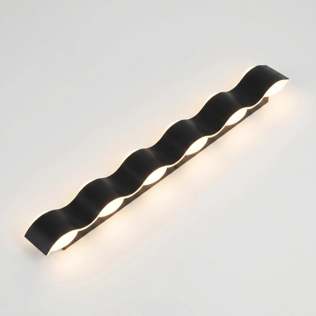 Wave-Shaped Outdoor LED Wall Lamp -  Wavecrest
