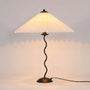 Wavy-Base Pleated Shade Table Lamp -  Waverly