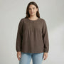 Weit Geschnittene Damenbluse Lang - Joan