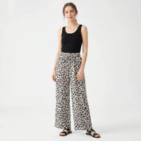 Weit Geschnittene Hose Mit Animal-Print - Prowlise