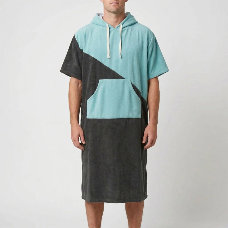 Weit Geschnittener Umziehponcho Mit Kapuze - Sandcape