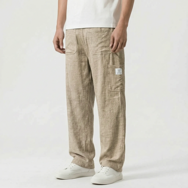Weite Stoffhose Mit Geradem Bein -  Neal