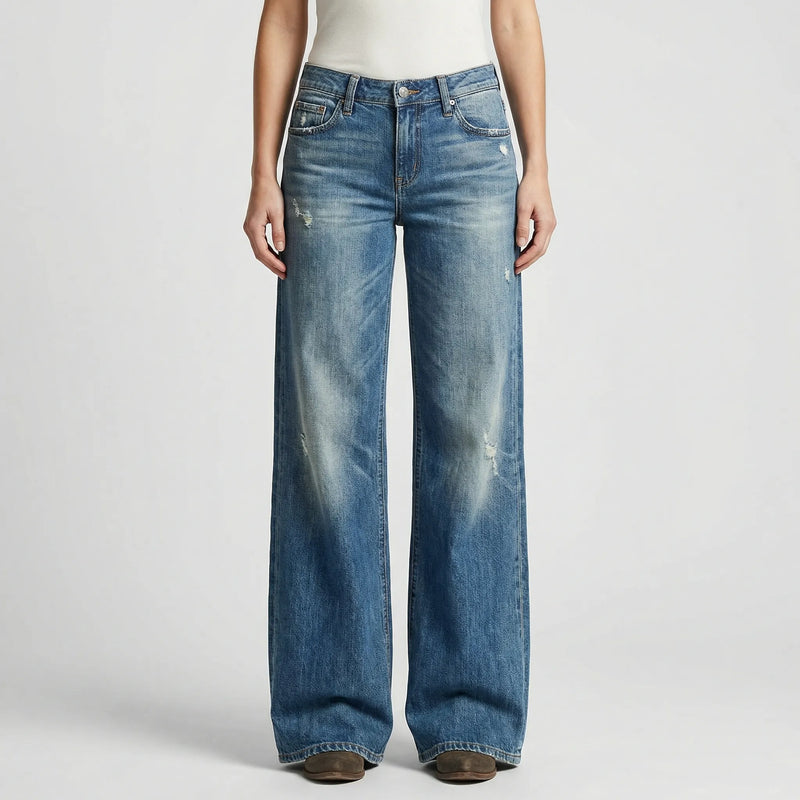 Weites Bein Jeans Mit Retro-Schnitt - Loretta
