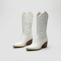 Western-Style Block Heel Boot - Danielle