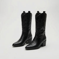 Western-Style Block Heel Boot - Danielle