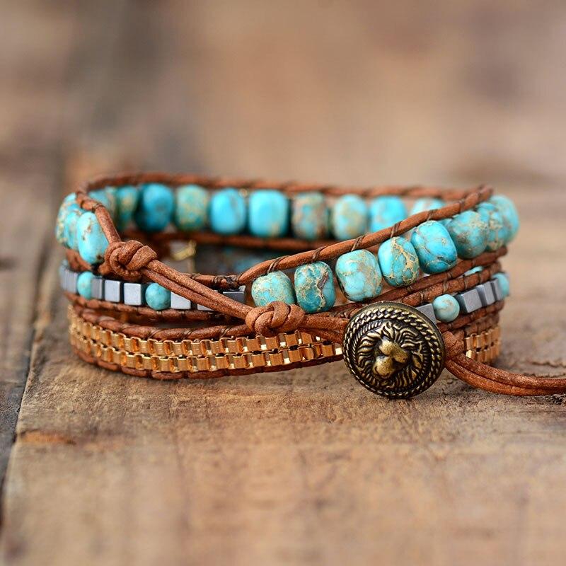 Wickelarmband Aus Leder - Elaria 