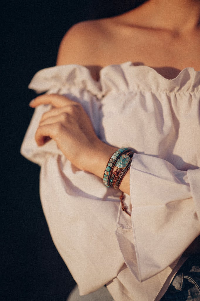Wickelarmband Aus Leder - Elaria 