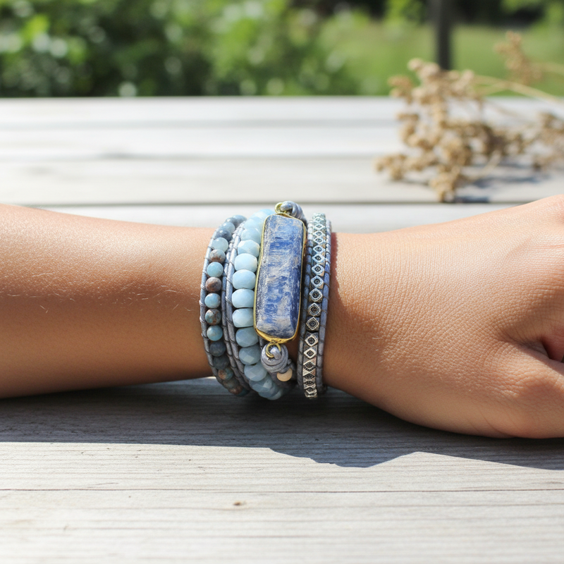 Wickelarmband Mit Edelsteinen - AurinaWrap 