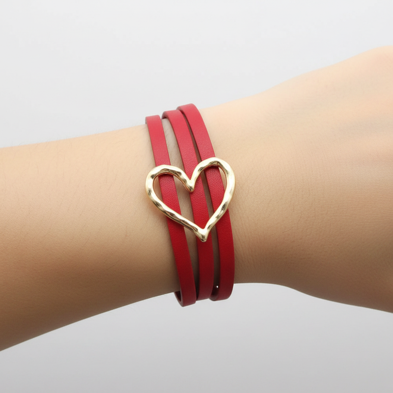 Wickelarmband Mit Magnetverschluss - LeatherWrap 