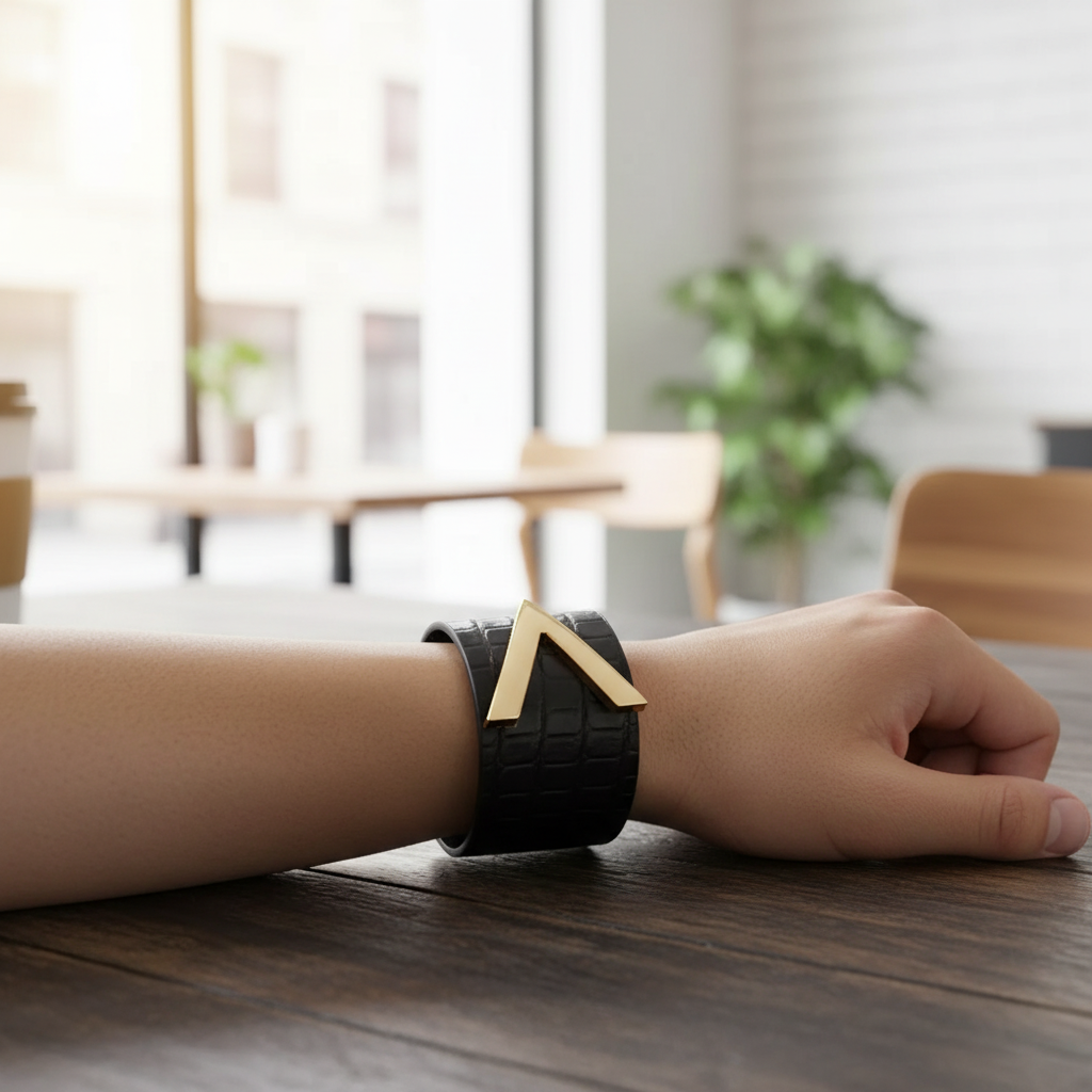 Wickelarmband Mit Metallakzent - LeatherChic 