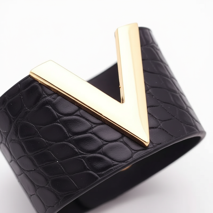 Wickelarmband Mit Metallakzent - LeatherChic 