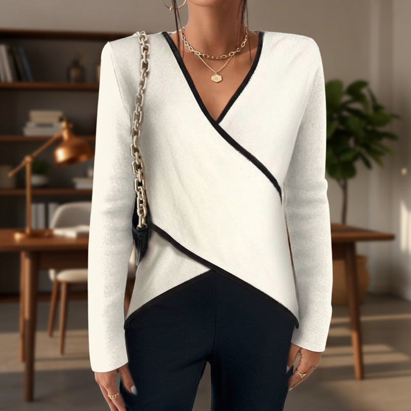 Wickelpullover Mit V-Ausschnitt - Karin