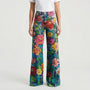 Wide-Leg Floral Print Trousers - Alexis