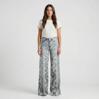 Wide-Leg Floral Print Trousers - Alexis