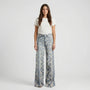 Wide-Leg Floral Print Trousers - Alexis