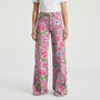 Wide-Leg Floral Print Trousers - Alexis