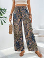 Wide-Leg Printed Boho Trousers - Hannah
