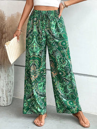 Wide-Leg Printed Boho Trousers - Hannah