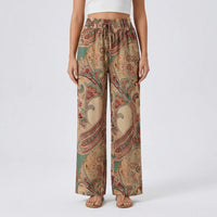 Wide-Leg Printed Boho Trousers - Hannah