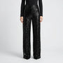 Wide-Leg Sequin Trousers Full Length - Molly
