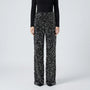 Wide-Leg Sequin Trousers Full Length - Molly