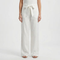 Wide-Leg Tie-Waist Women's Trousers - Laverne