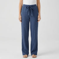 Wide-Leg Tie-Waist Women's Trousers - Laverne