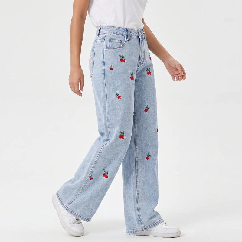 Wide Leg Jeans High Waist -  Lola