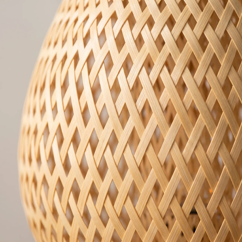 Woven Bamboo Vintage Table Lamp -  Tessalow