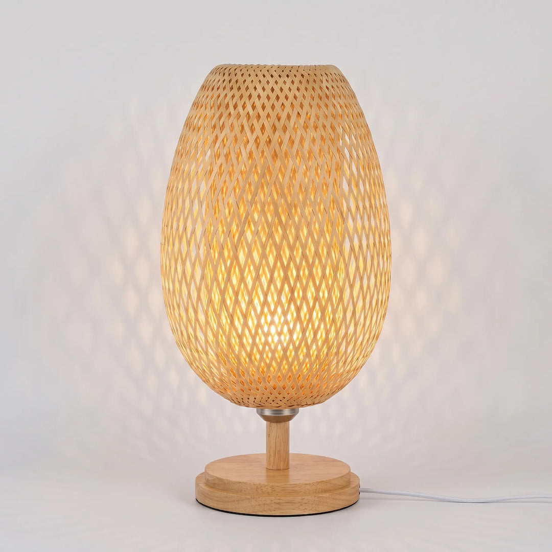 Woven Bamboo Vintage Table Lamp -  Tessalow