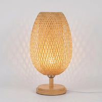 Woven Bamboo Vintage Table Lamp -  Tessalow