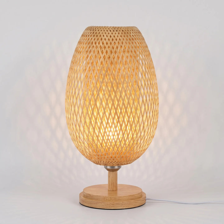 Woven Bamboo Vintage Table Lamp -  Tessalow