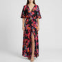 Wrap-Style Floral Print Maxi Dress - Christina