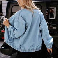 Zip-Up Bomber Style Jacket - Carmen