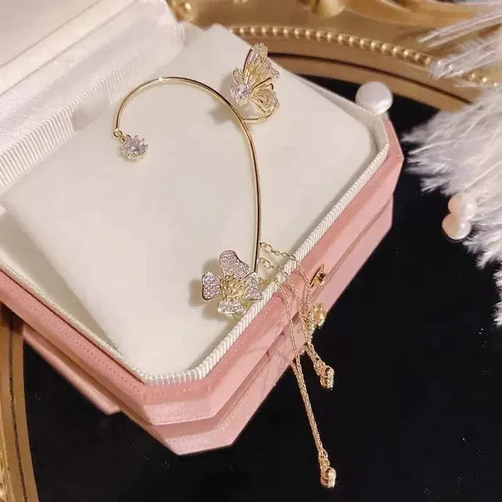 Zirkonia Ohrringe - ButterflyClip 