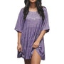 Pailletten-Kleid Damen - Elegantes Abendkleid mit Glitzer-Lila-M-Luzern Mode