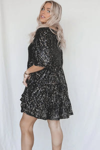 Pailletten-Kleid Damen - Elegantes Abendkleid mit Glitzer-Luzern Mode