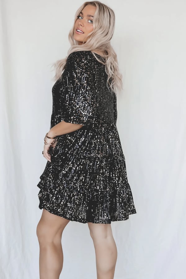 Pailletten-Kleid Damen - Elegantes Abendkleid mit Glitzer-Luzern Mode