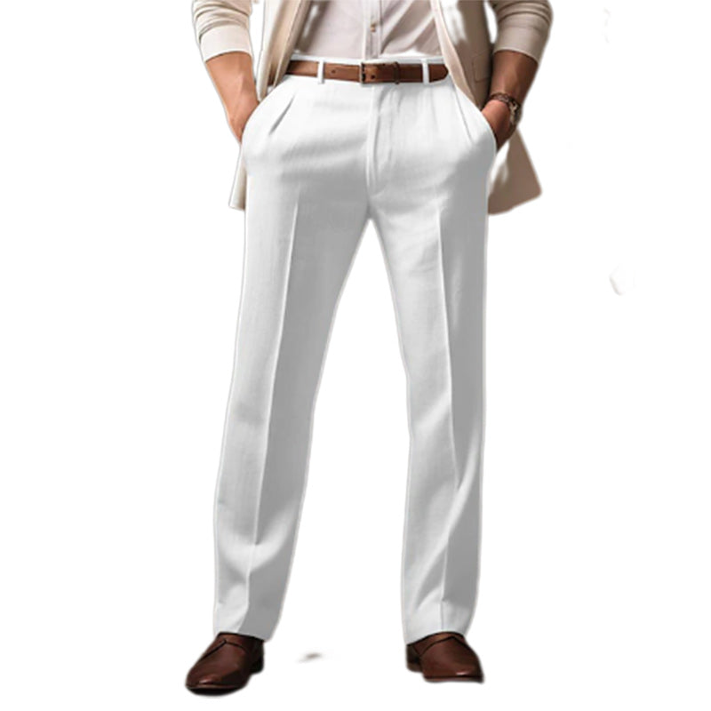 Herren Casual Hose aus Baumwolle mit geradem Schnitt – Corbinian