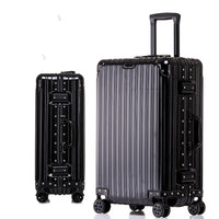 Aluminium-Hartschalenkoffer | TSA-Zahlenschloss | 4 Universalrollen-Schwarz-XS (30 L)-Luzern Mode
