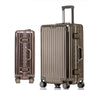 Aluminium-Hartschalenkoffer | TSA-Zahlenschloss | 4 Universalrollen-Titanium Gold-XS (30 L)-Luzern Mode
