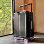 Hartschalen-Koffer | Metallic | TSA-Zahlenschloss | Spinnerrollen-Schwarz Lila-S (39 L)-Luzern Mode