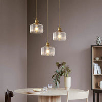 Hängelampe | Vintage | Kristall | Langlebig | LED | Stilvoll | Vielseitig | Modern-Beige-3 Köpfe - Rund-Luzern Mode