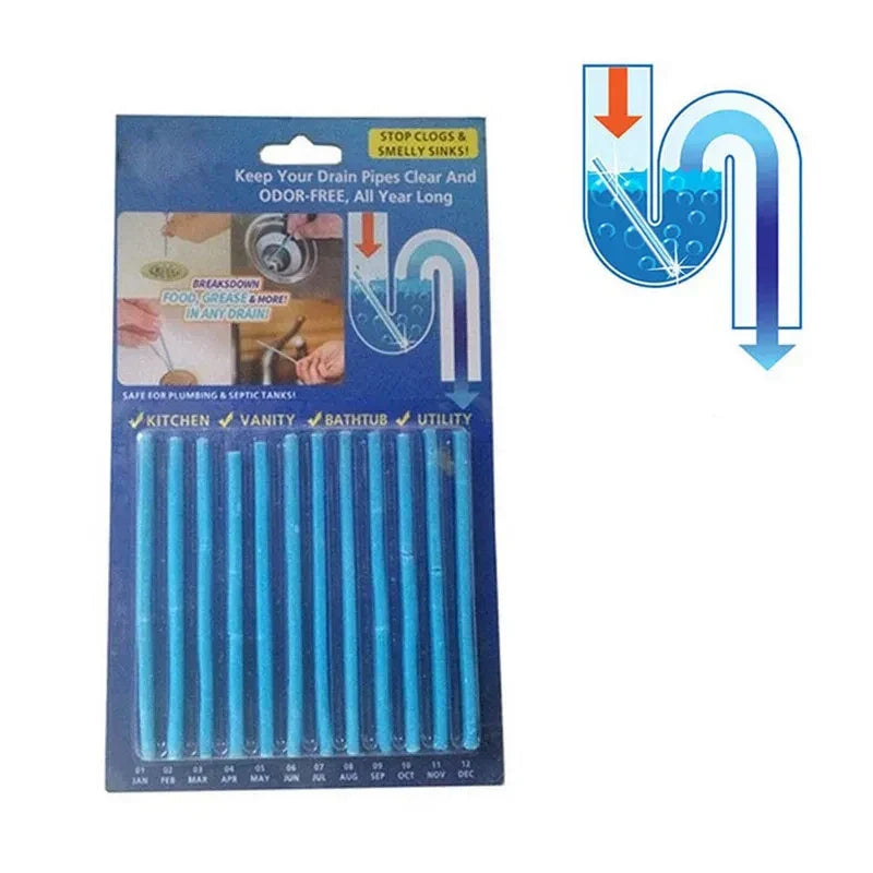 Abflussreinigungsstäbchen | 12 Stück Präventiv Reinigen PipePure-Luzern Mode
