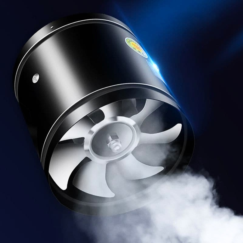 Mini-Ventilator | Kompakt Leise Leistungsstark Rund Effizient Blasen Saugen-Schwarz-73mm x 100mm-Luzern Mode