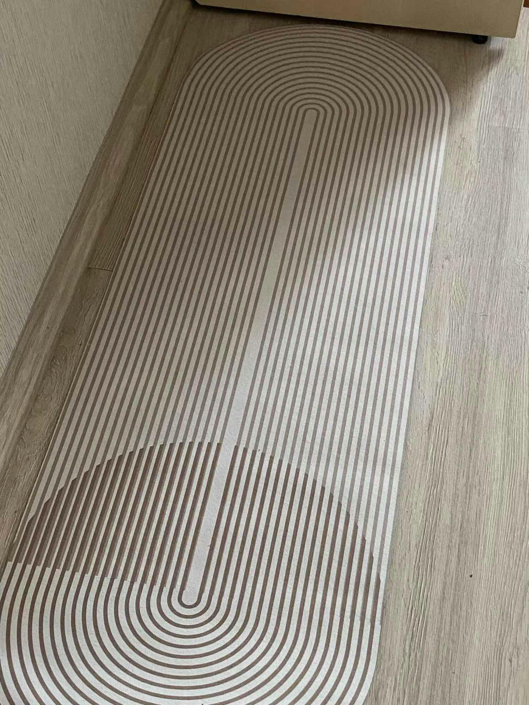 Küchenmatte | Absorbierend | Rutschfest | Mikrofaser | Modern | Oval-Luzern Mode