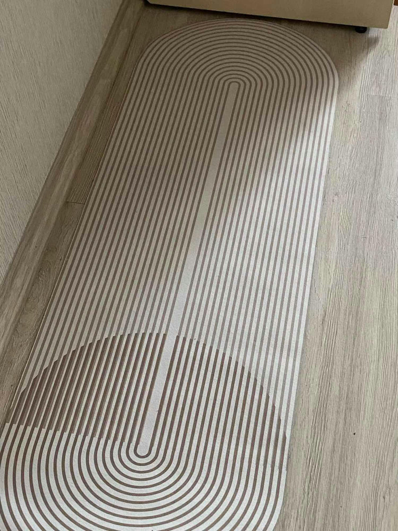 Küchenmatte | Absorbierend | Rutschfest | Mikrofaser | Modern | Oval-Luzern Mode
