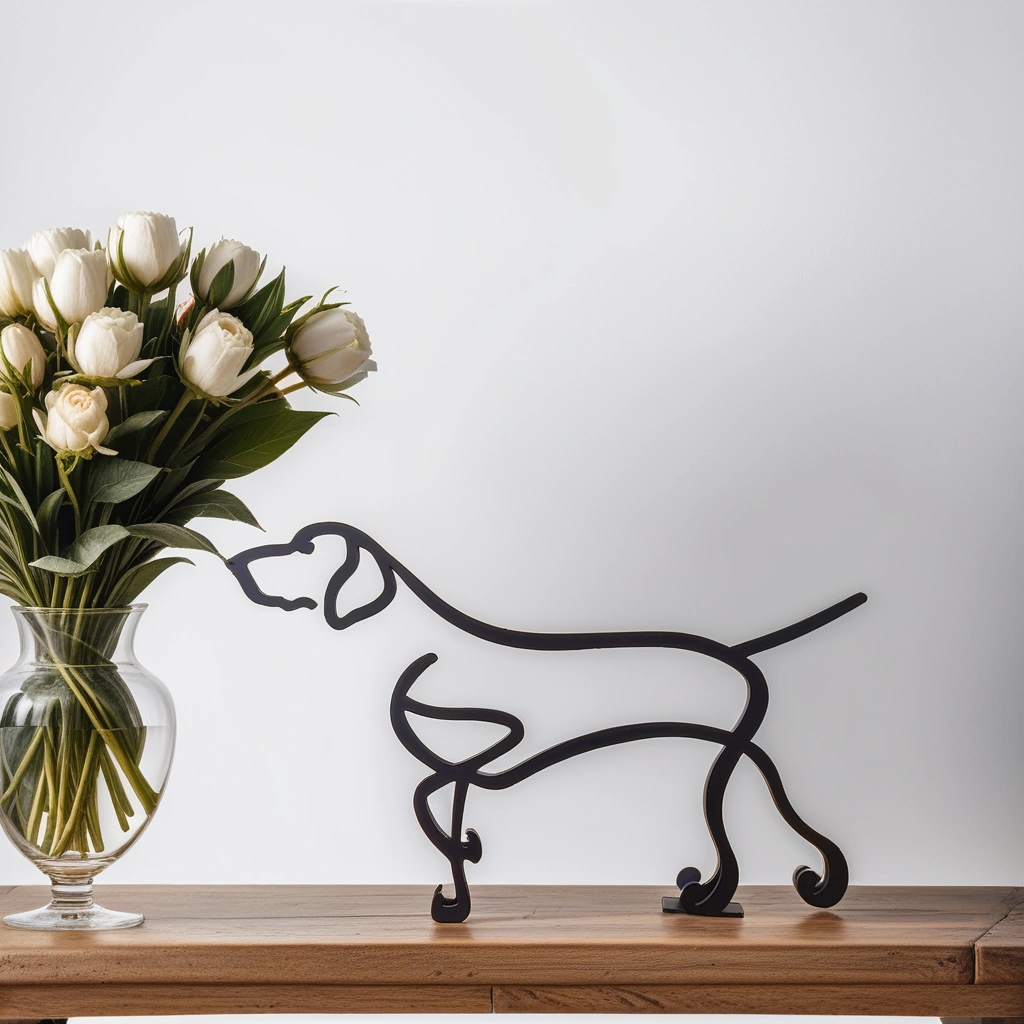 Hundestatue | Abstrakte Kunstdekoration Modern Stilvoll Vielseitig-Luzern Mode