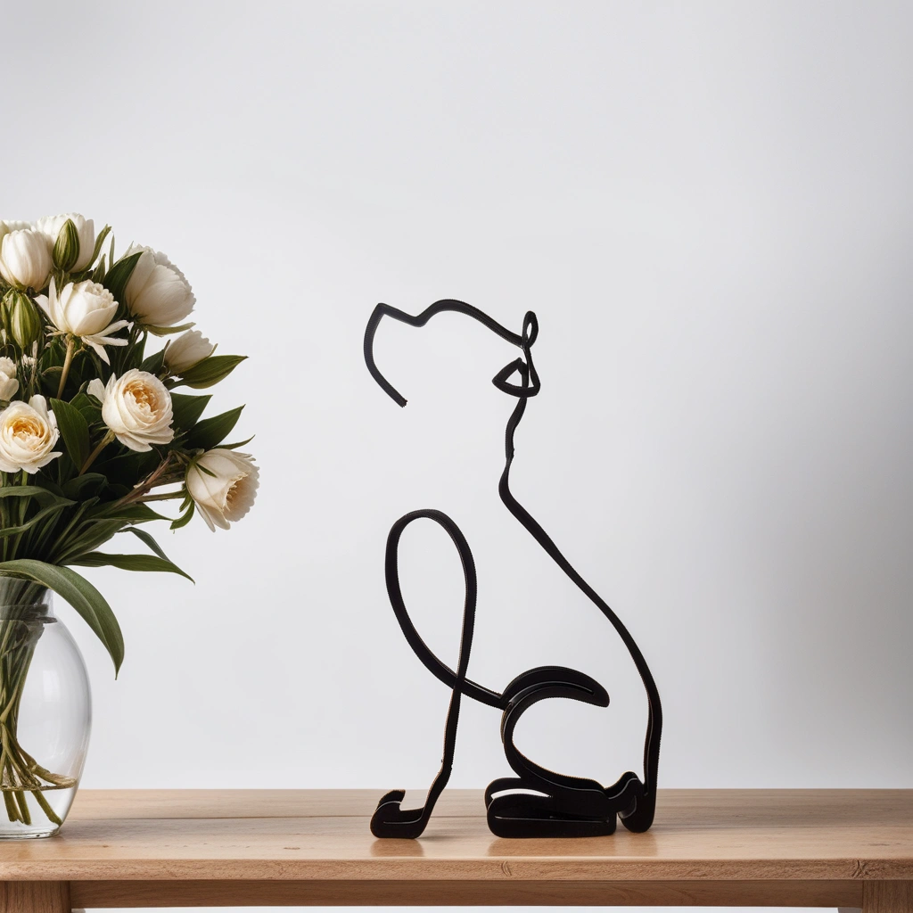 Hundestatue | Abstrakte Kunstdekoration Modern Stilvoll Vielseitig-Luzern Mode