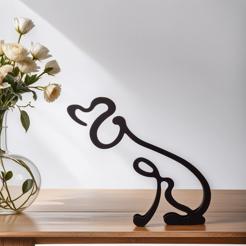 Hundestatue | Abstrakte Kunstdekoration Modern Stilvoll Vielseitig-Luzern Mode
